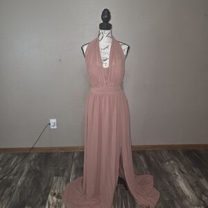 Elegant Birdy Grey Desert Rose Grace Maxi Dress